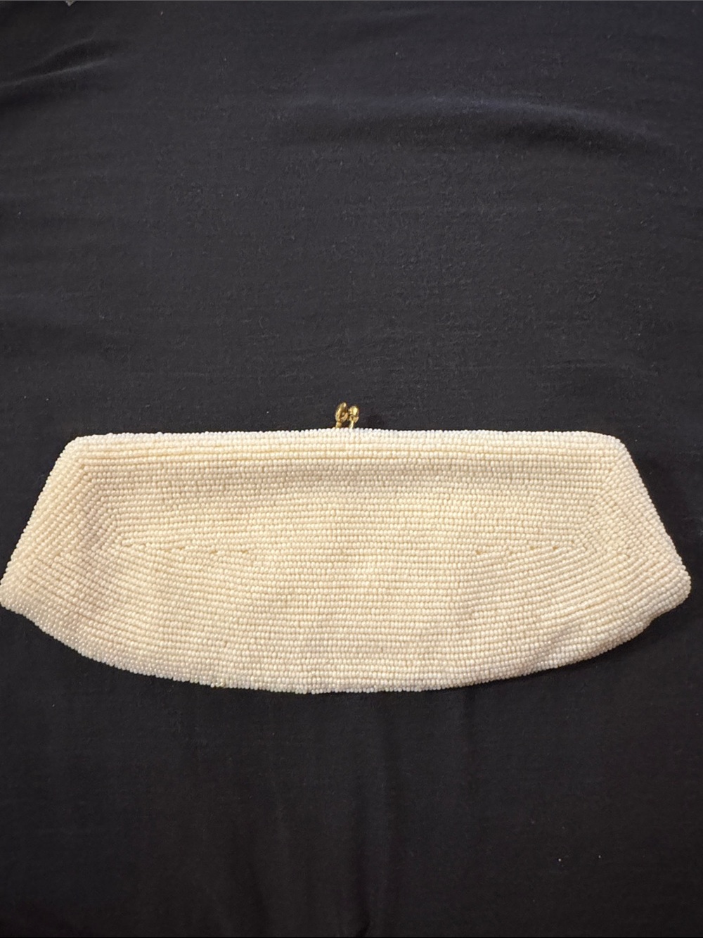 Vintage 1950’s Neiman Marcus Cream Beaded Evening Clutch - Elegant Women's Bag
